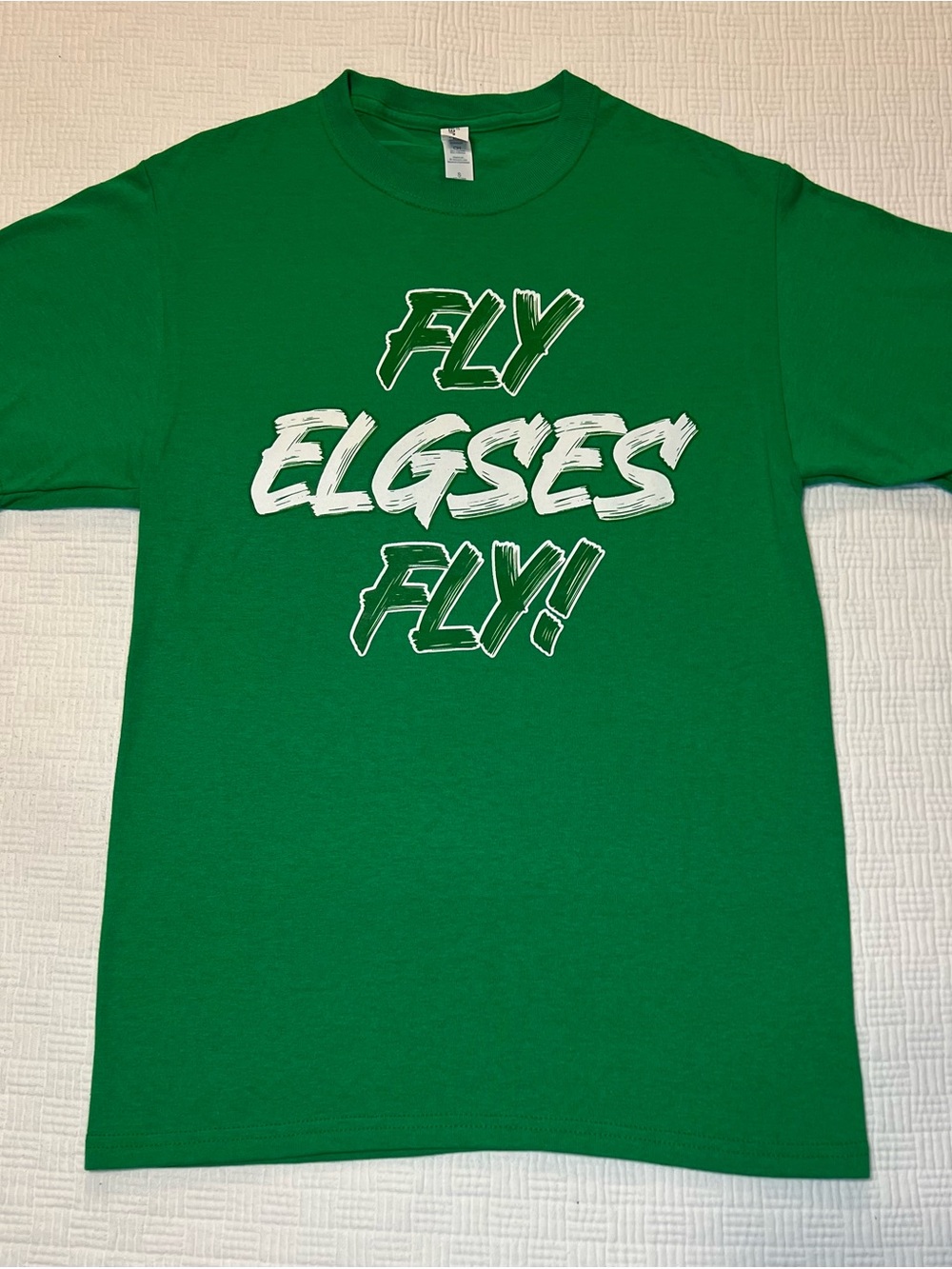 Green Graphic Tee - Fly Elgses Fly! T-Shirt Men’s Small